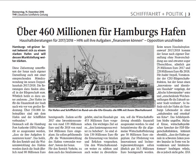Hamburger Hafen macht sich fein. HHLA Neuemission 959165