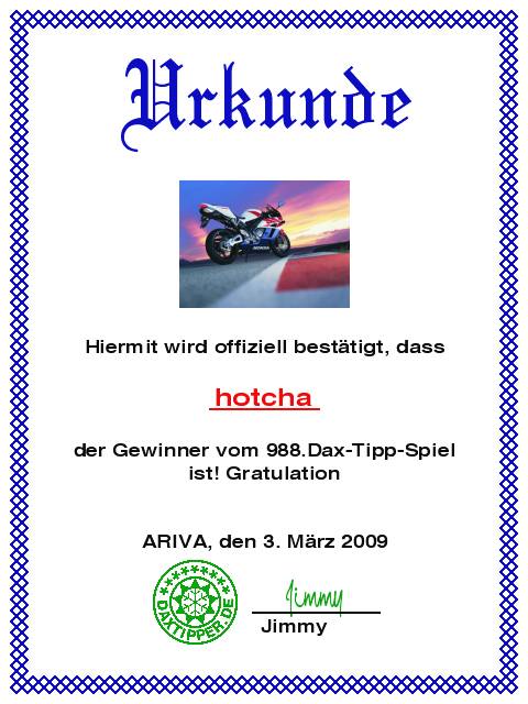 989.DAX Tipp-Spiel Mittwoch,04.03.09.17.45 Uhr 219788