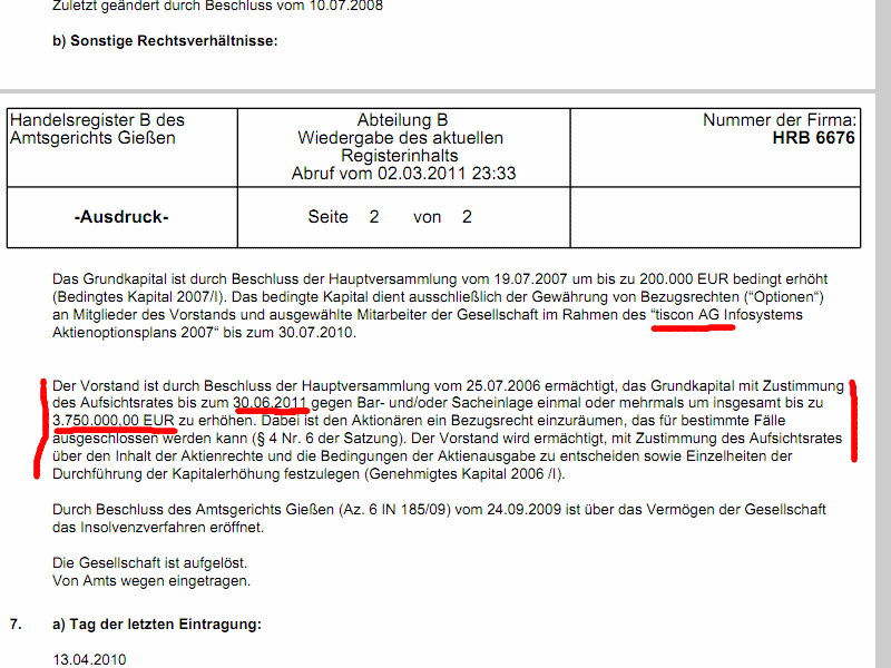 TISCON AG - Neustart nach Reanimation .... ??? 407343