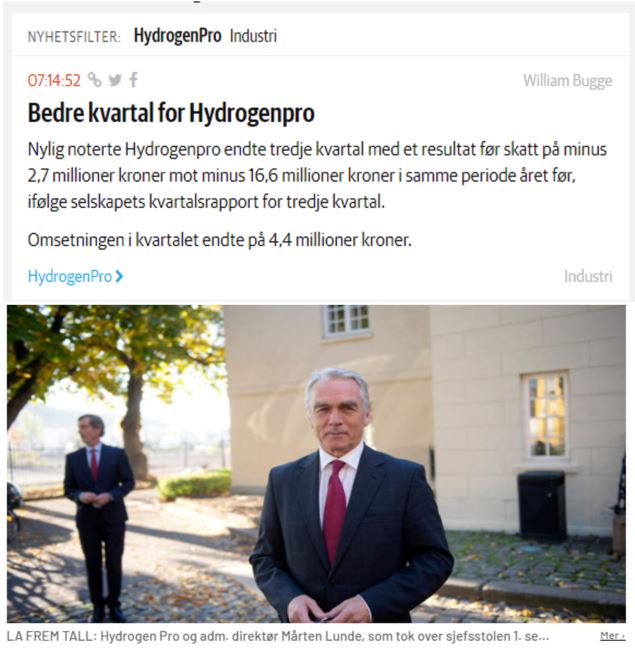 HydrogenPro der Player für Clean Energy, Norwegen 1215204