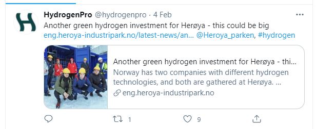 HydrogenPro der Player für Clean Energy, Norwegen 1231512