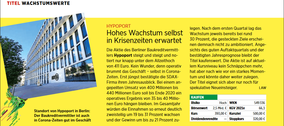 Hypoport - Kurschancen mit dem Finanzvertrieb 2.0 1194100