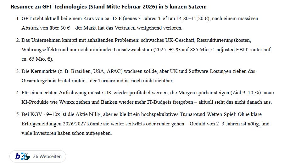GFT - TecDax oder 17 Euro was kommt zuerst? 1510886