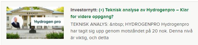 HydrogenPro der Player für Clean Energy, Norwegen 1282416