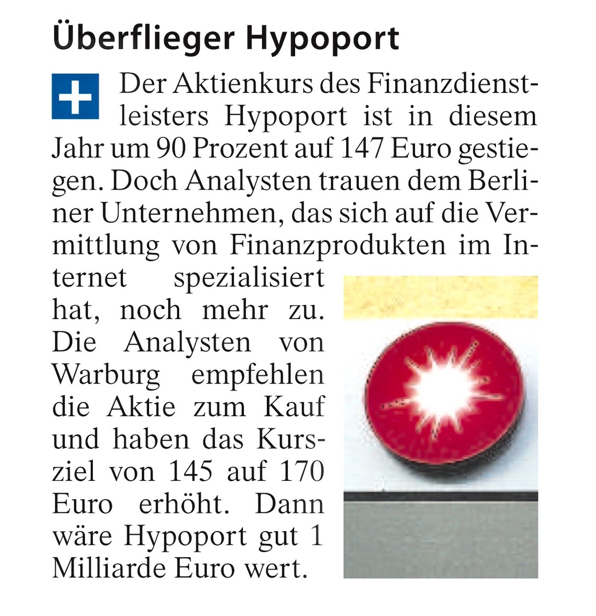 Hypoport - Kurschancen mit dem Finanzvertrieb 2.0 1015334