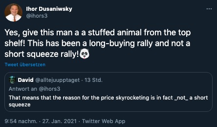GME - Short-Squeeze möglich 1229437