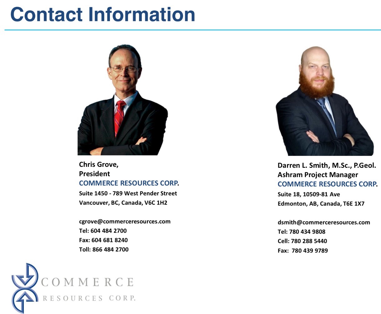 COMMERCE RESOURCES (€ 0,208) 1016673