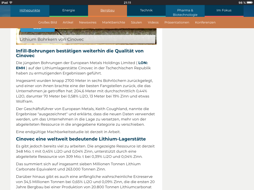 grösste lagerstätte in europa 1026074