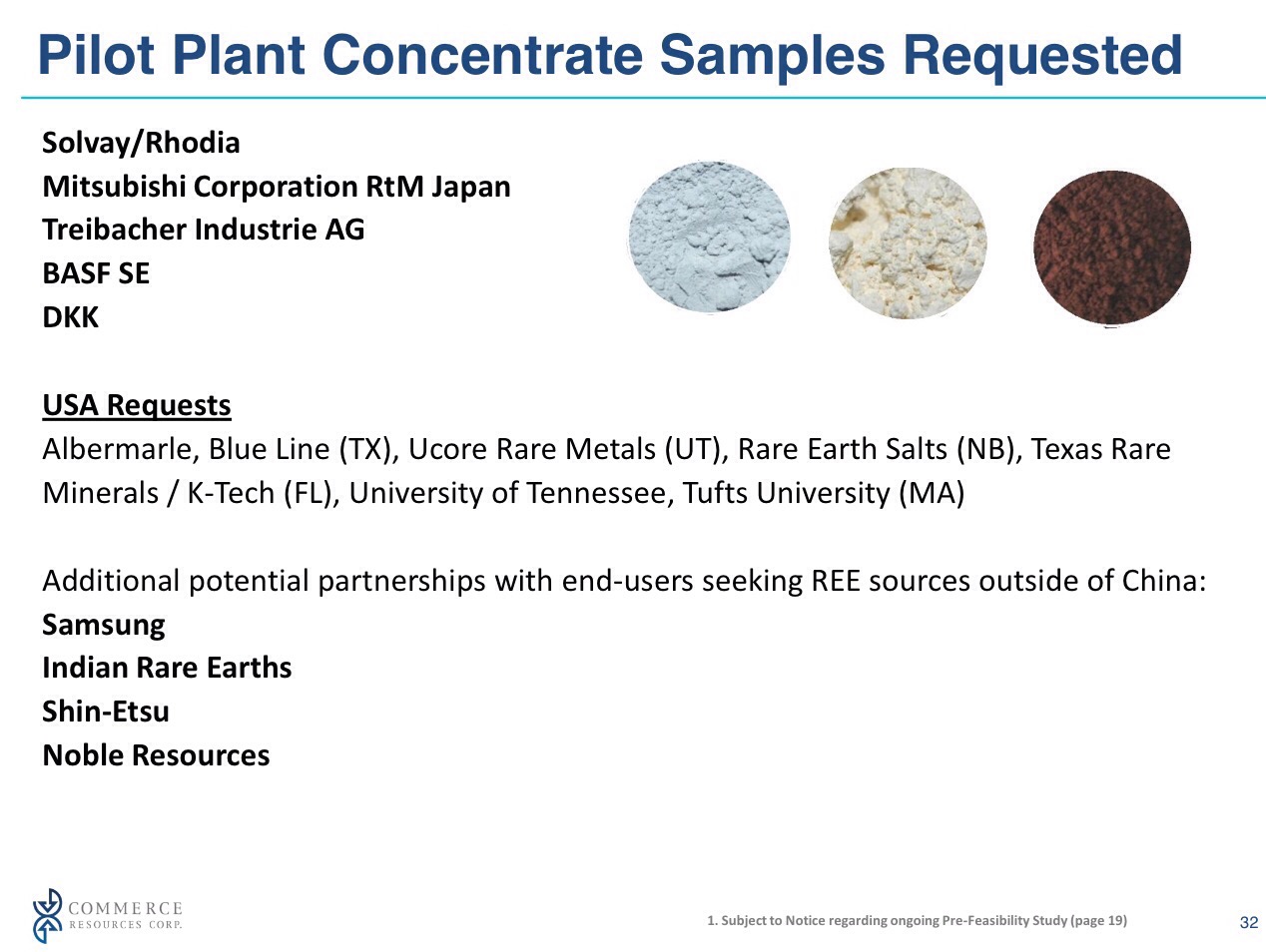 Commerce Resources Seltene Erden Niob Tantal 1036700