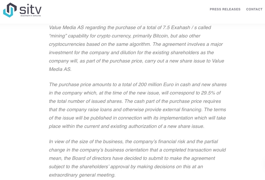 Blockchain -neue Kursrakete? WKN A116BG Stockholm 1046281