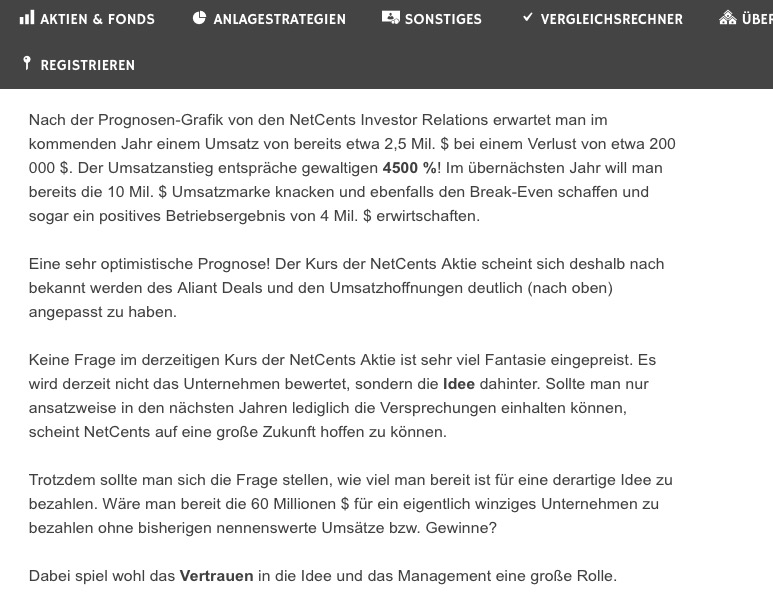 Netcents Technology Thread moderiert A2AFTK 1047478