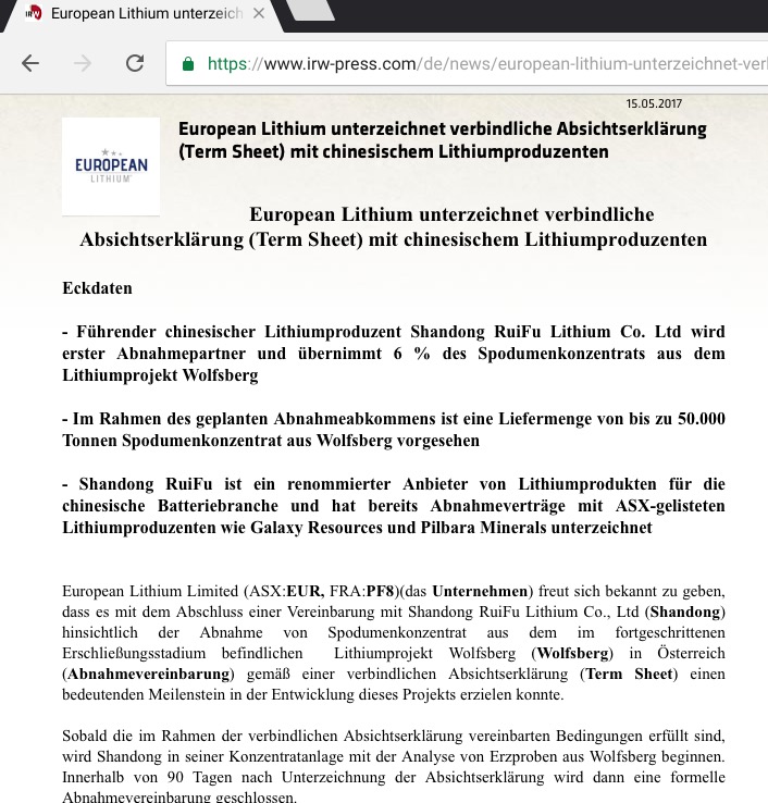 European Lithium - einen Blick wert ! 1047525