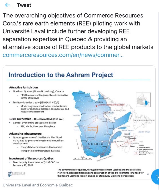 Commerce Resources Seltene Erden Niob Tantal 1057444