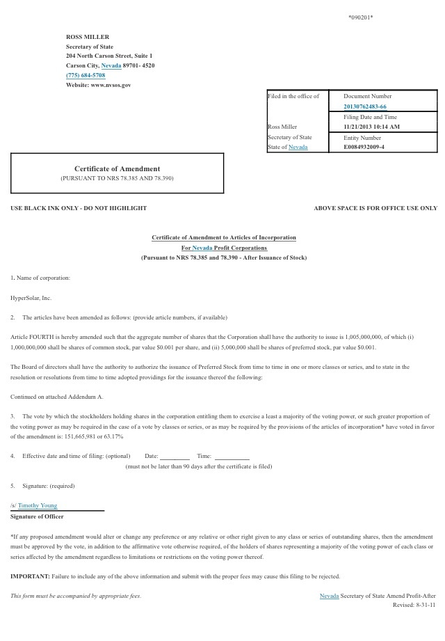Hypersolar im Jahr der Brennstoffzelle 2014 708387