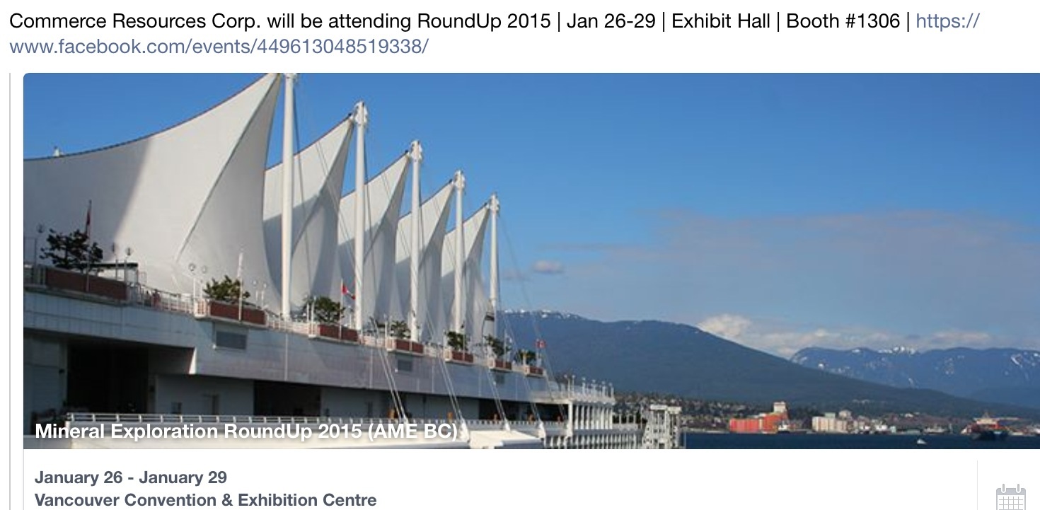 COMMERCE RESOURCES (€ 0,208) 792426