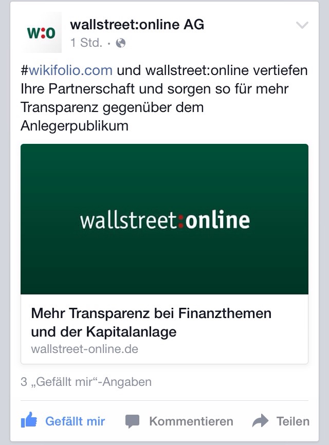 Wallstreet:online Charttechnischer Ausbruch? 828799
