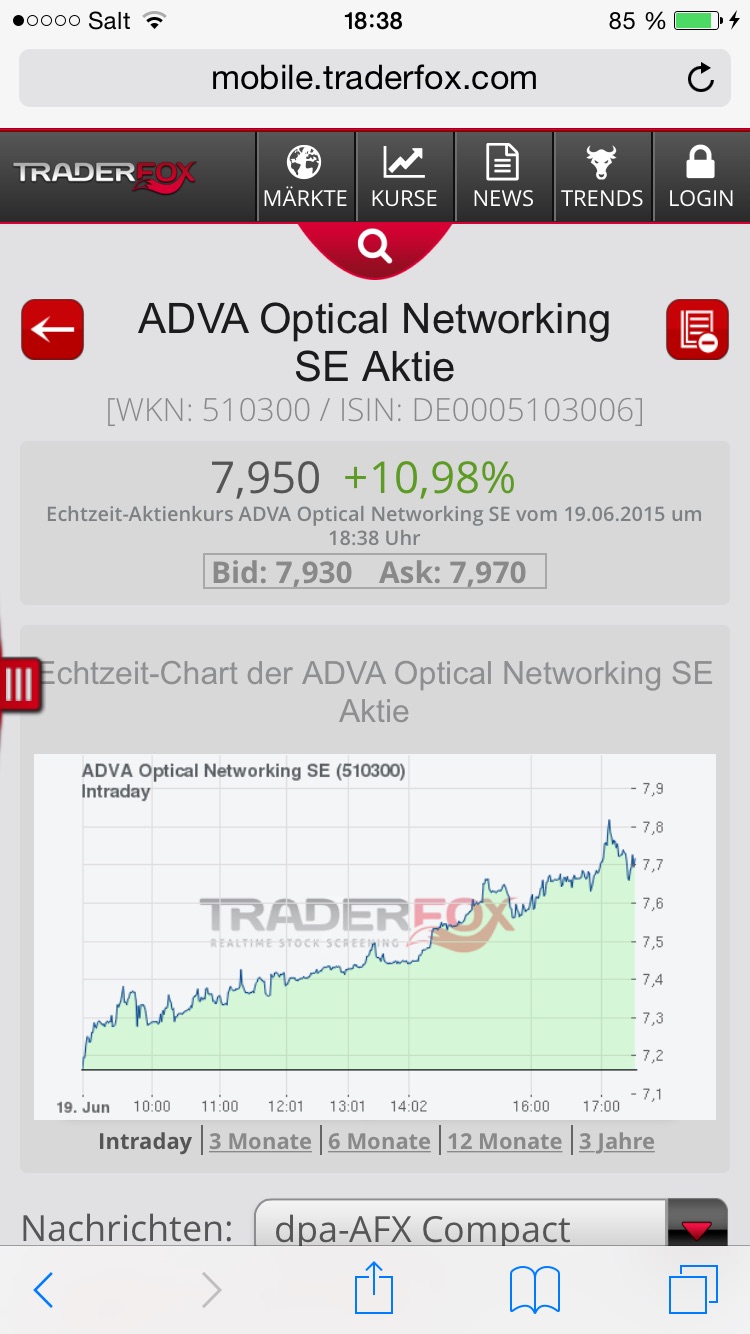 Adva ein Diamant am Investoren Himmel 834634