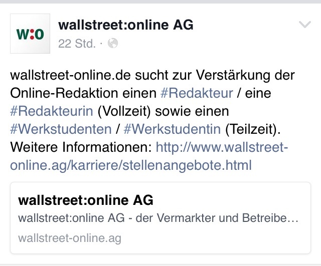 Wallstreet:online Charttechnischer Ausbruch? 842108