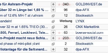 COMMERCE RESOURCES (€ 0,208) 846501