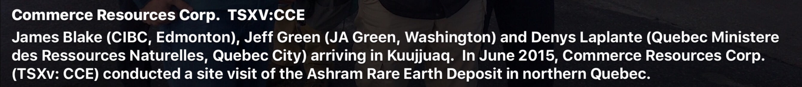 COMMERCE RESOURCES (€ 0,208) 980571