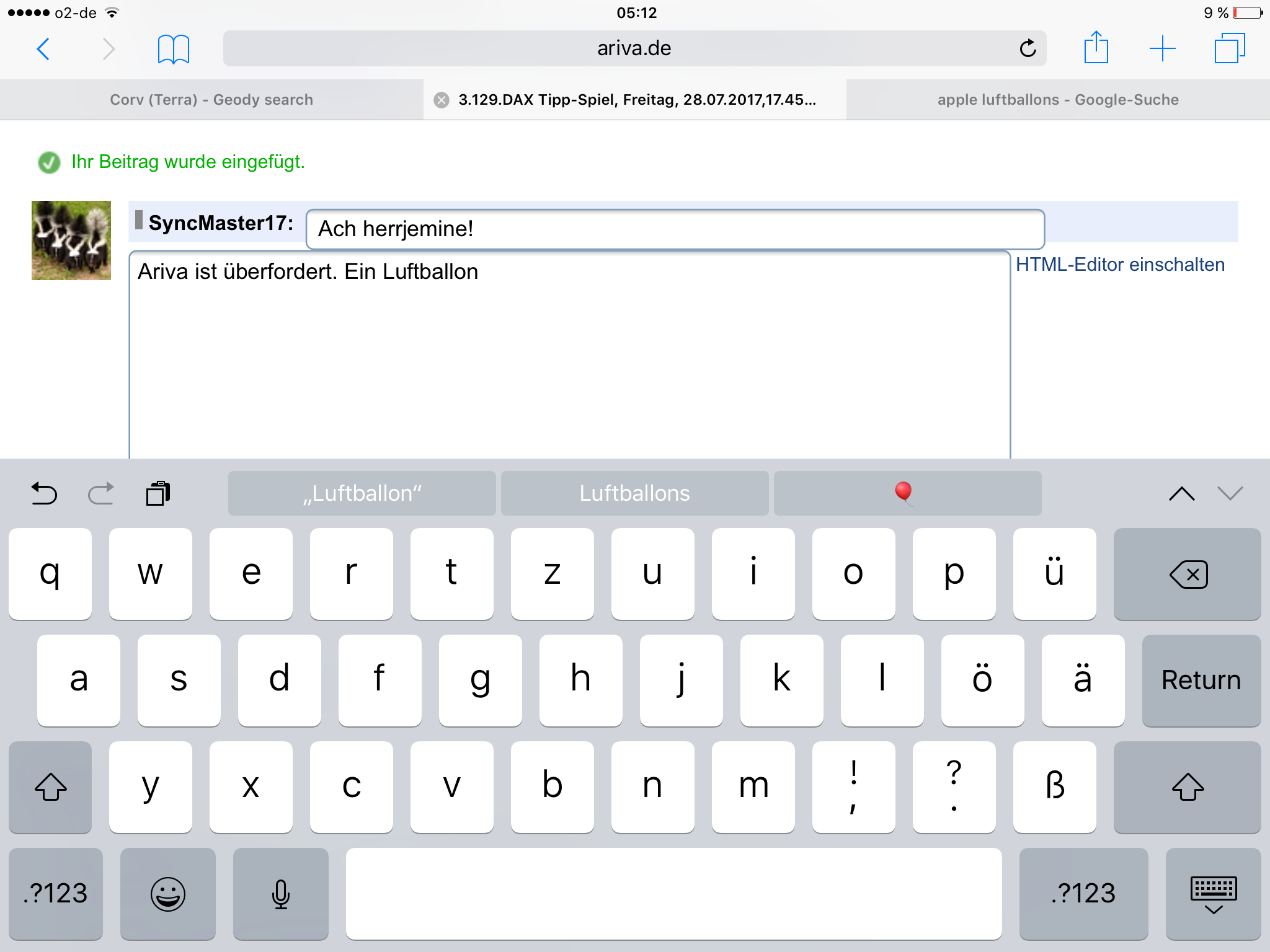 3.129.DAX Tipp-Spiel, Freitag, 28.07.2017,17.45 H 1003995