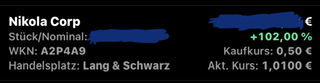NIKOLA Corporation US6541101050 Nachfolge Thread V 1377187