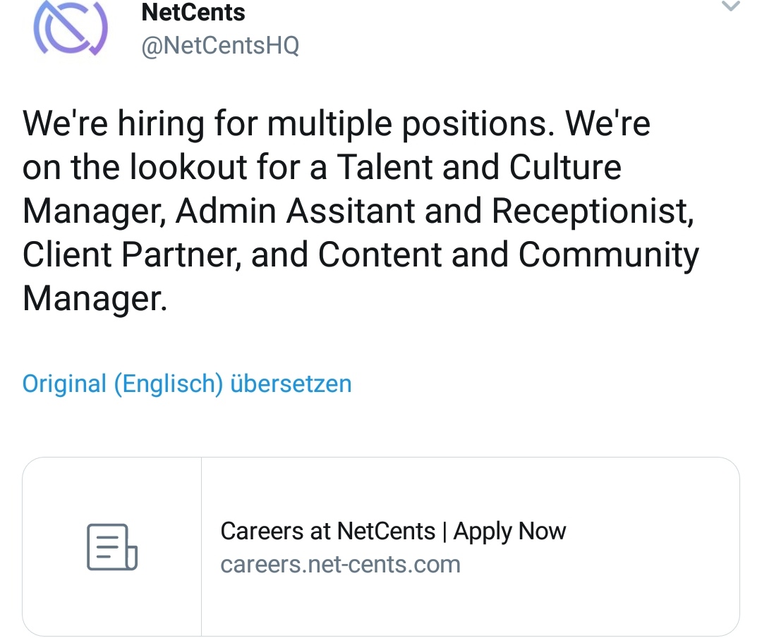 Netcents Technology Thread moderiert A2AFTK 1052963