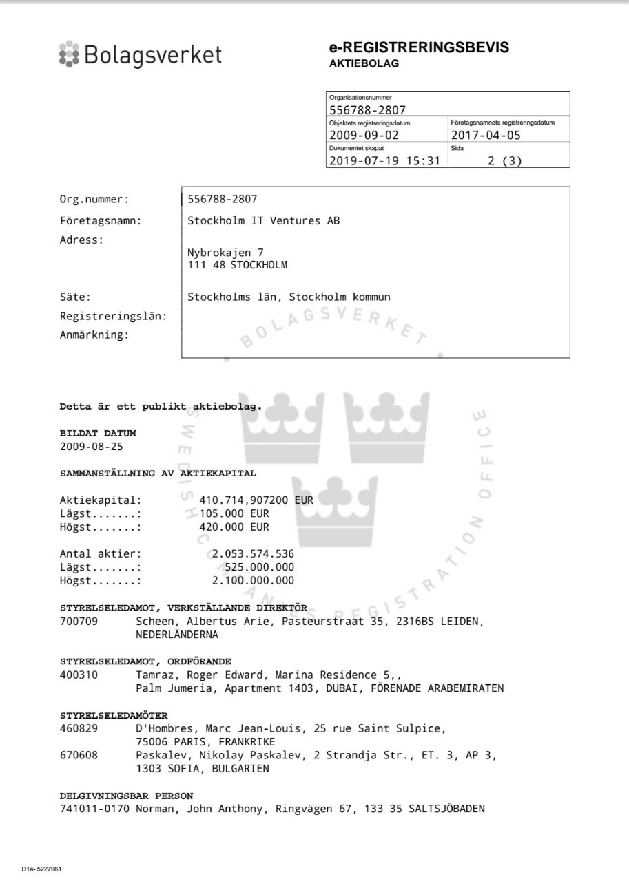 Blockchain -neue Kursrakete? WKN A116BG Stockholm 1147994