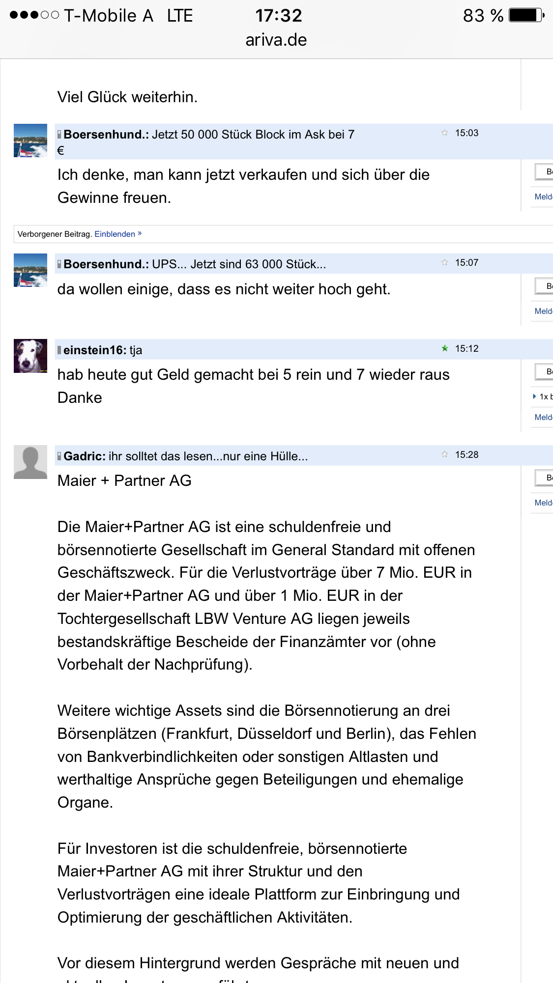 Maier und Partner AG WKN A1MMCY die 1000% Rallye? 1021111
