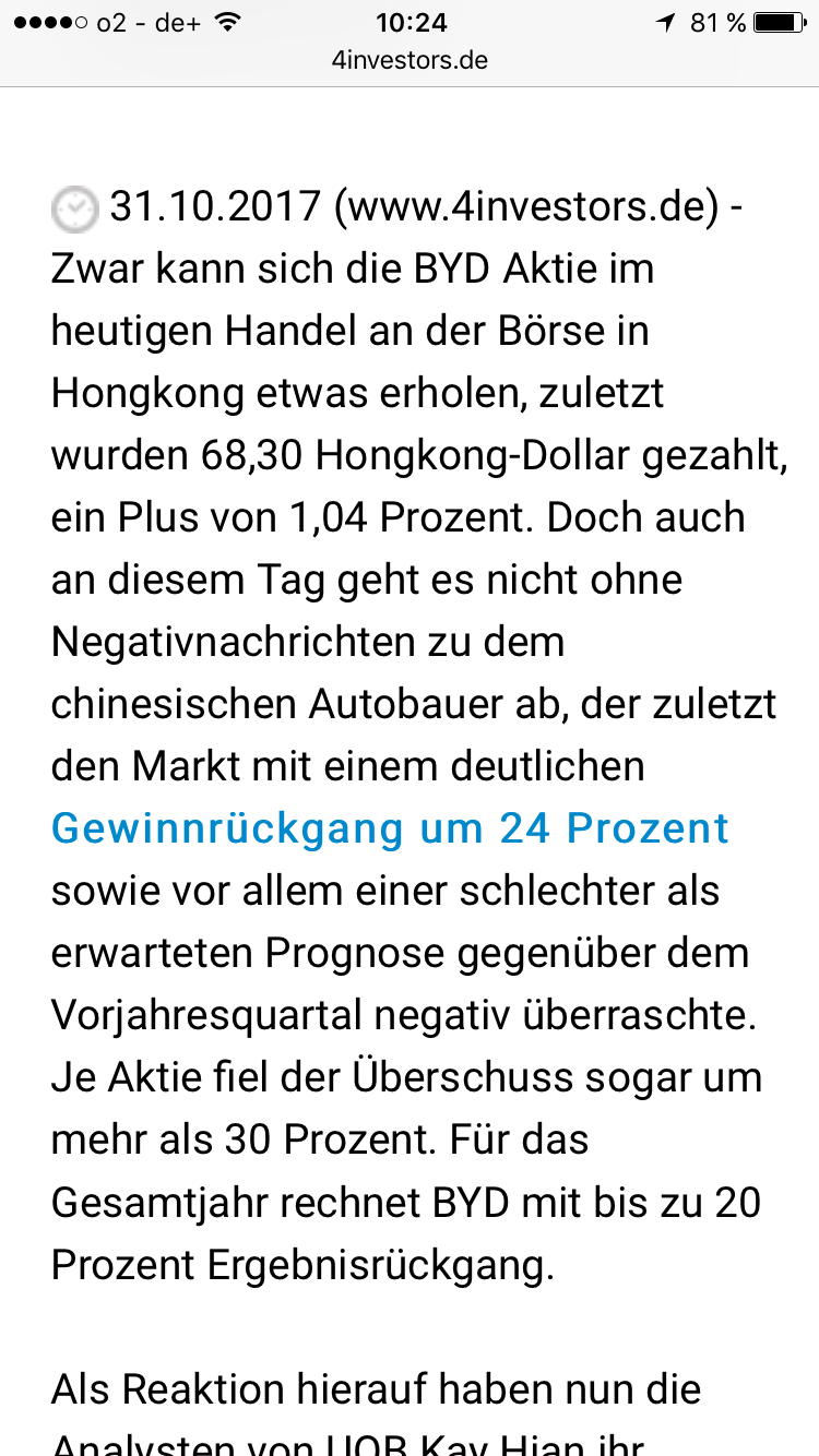 Auto- und Batterien-Herstellers BYD 1021041