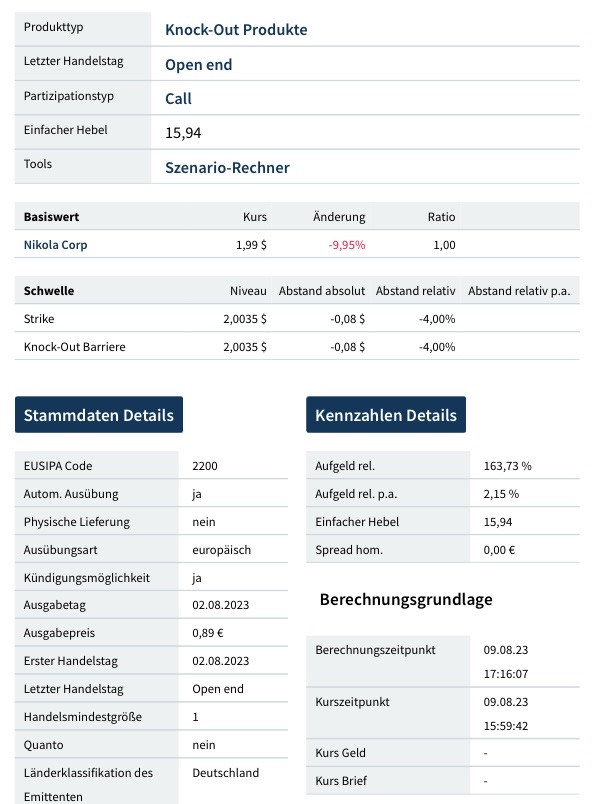 NIKOLA Corporation US6541101050 Nachfolge Thread V 1385276