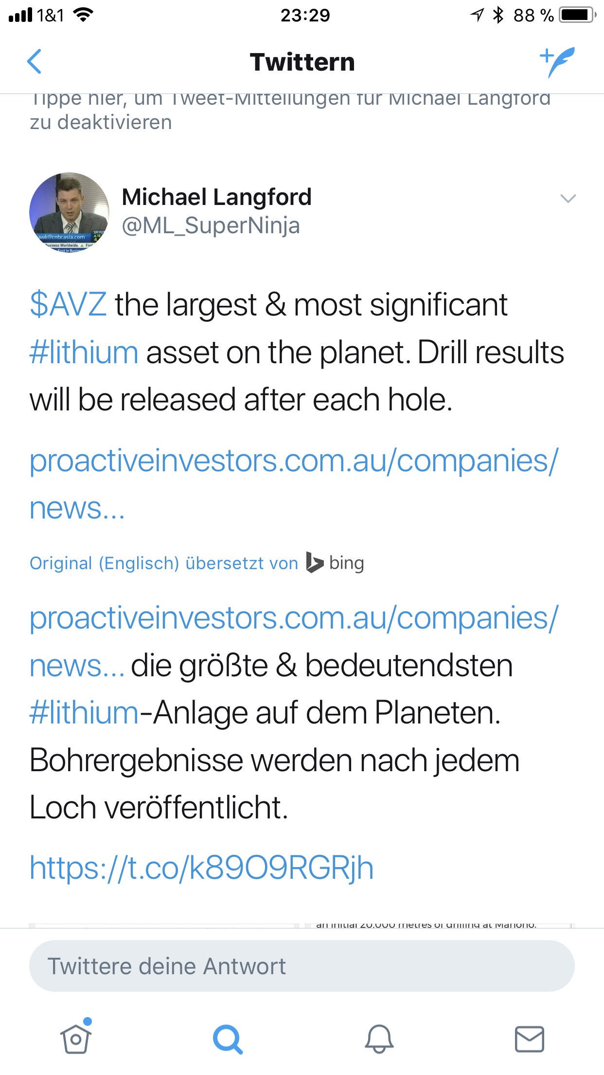 Lithiumstar AVZ Minerals eröffnet 68 % im Plus 1021547