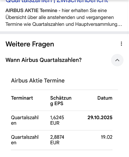 Airbus SE Aktie - Diskussionen 1499170