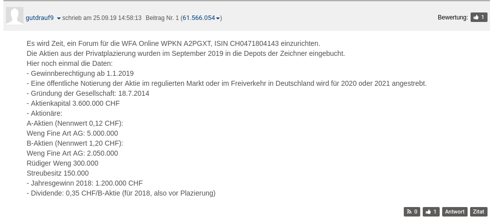 WENG FINE ART (518160) Geld mit Kunst... 1136143