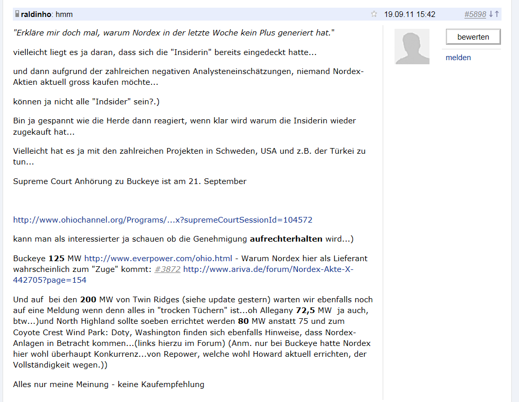 Norde Pro und Kontra 501565