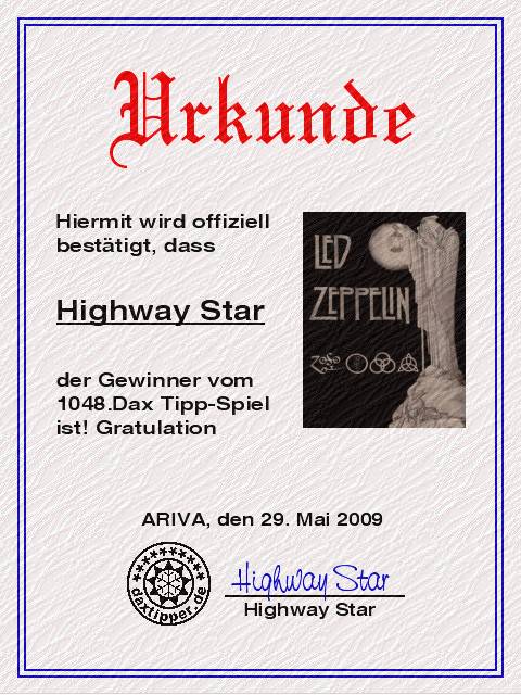 1050.DAX-Tipp-Spiel, Dienstag 02.06.09 236091