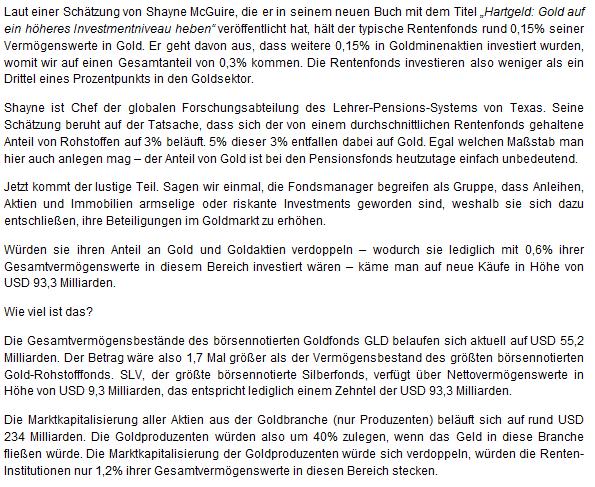 Wenn das Gold redet, dann schweigt die Welt! 387038
