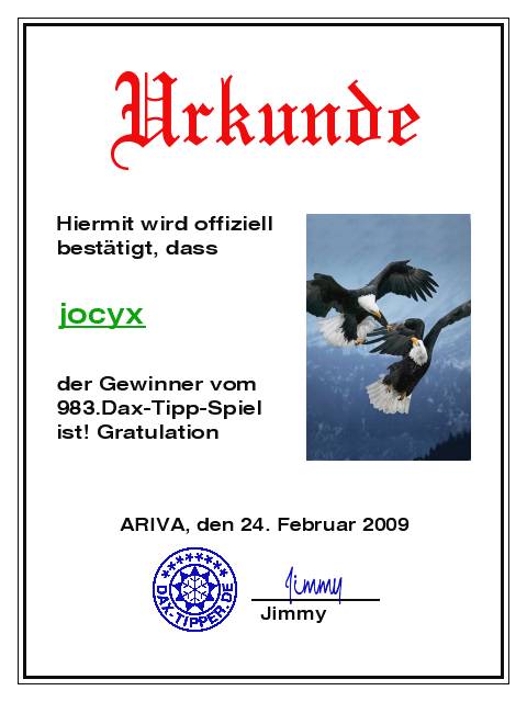 985.DAX Tipp-Spiel Do,26.02.09.17.45 Uhr 218537