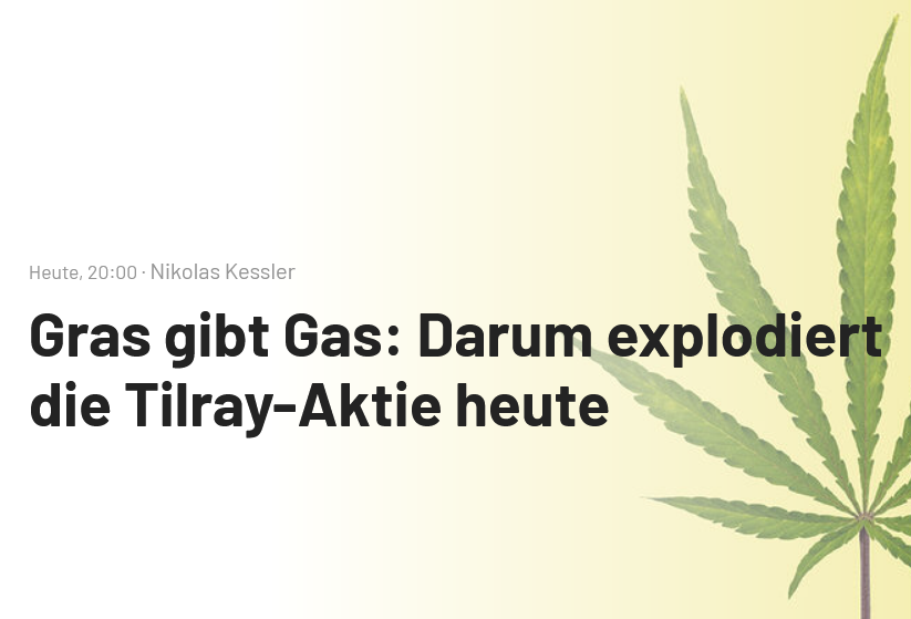 Tilray - Bestes Cannabis Unternehmen? 1283047