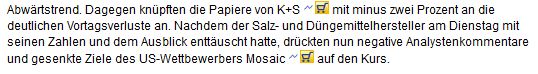 K+S: 70 Euro und mehr sind drin 553215