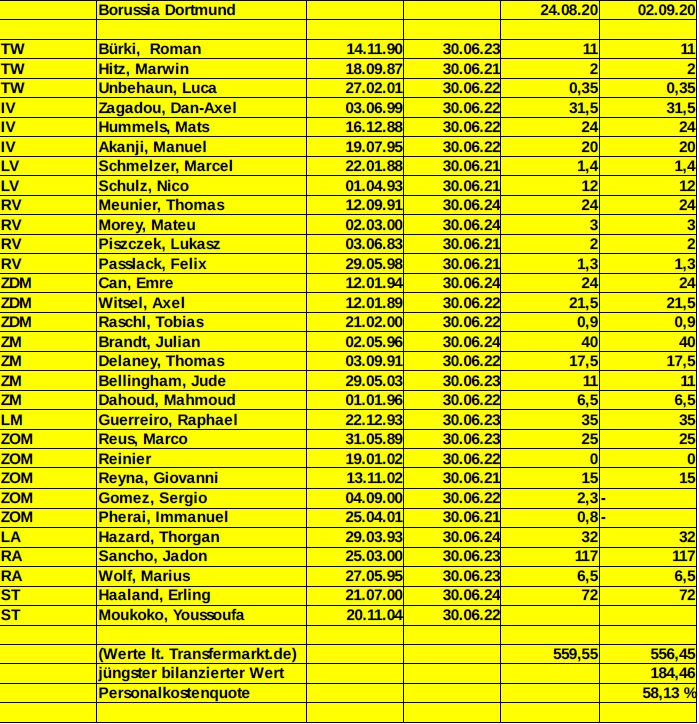 Spieltaganalyse und Kaderdiskussion BORUSSIA 09 1344495