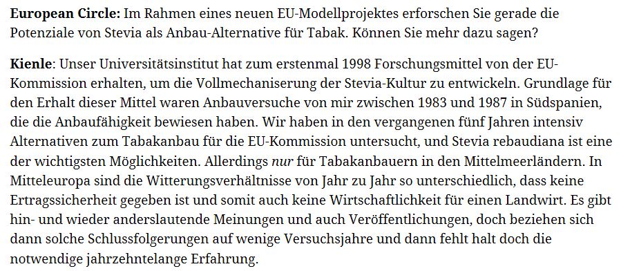 STEVIA für TABAK !! 563465