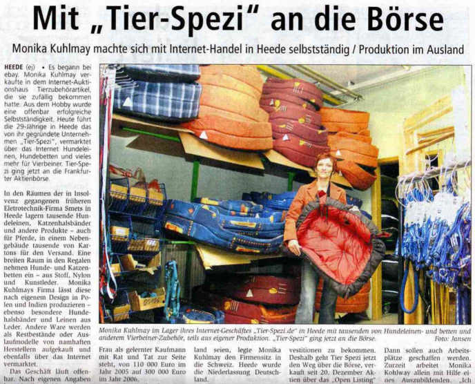 Tier-Spezi,oder Firmen gibts.Kooperation. 97486