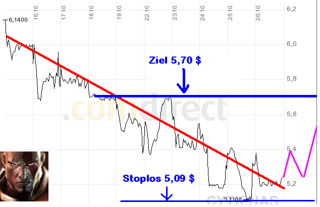 Cytokinetics, Incorp Kauf zu 5,24 $ Ziel 5,70 $ - 128243