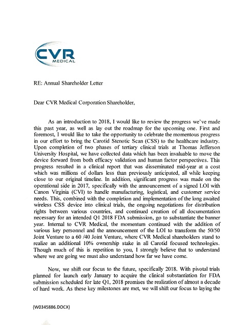 CVR Medical Corp 1032729