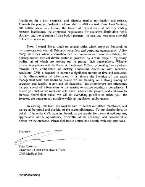 CVR Medical Corp 1032730