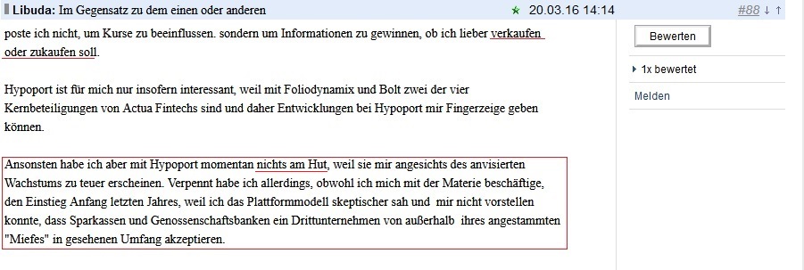 Hypoport AG (WKN: 549336) An diesem Port anlegen? 1069708