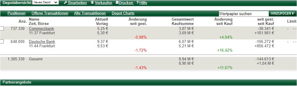 COMMERZBANK kaufen Kz. 28 € 1215879