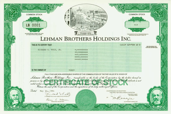 Lehman Brothers Holdings Inc. (LEH) 448201