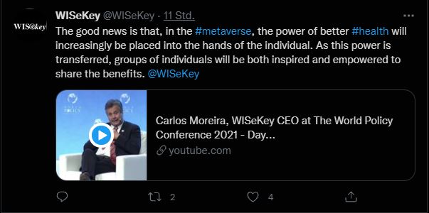 WISeKey globales Cybersicherheitsunternehmen 1277559